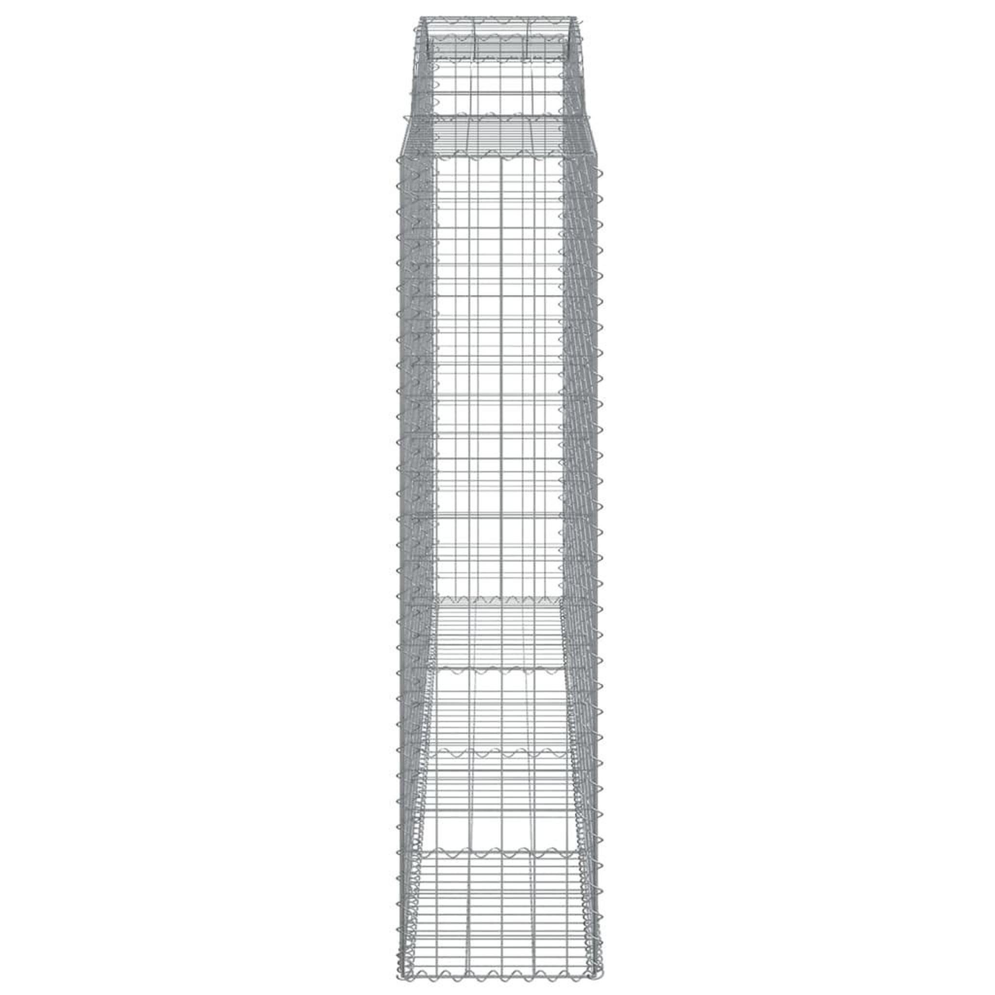Voir la diapositive 5 : VIDAXL Paniers a gabions arques 8 pcs 300x50x200/220 cm Fer galvanise