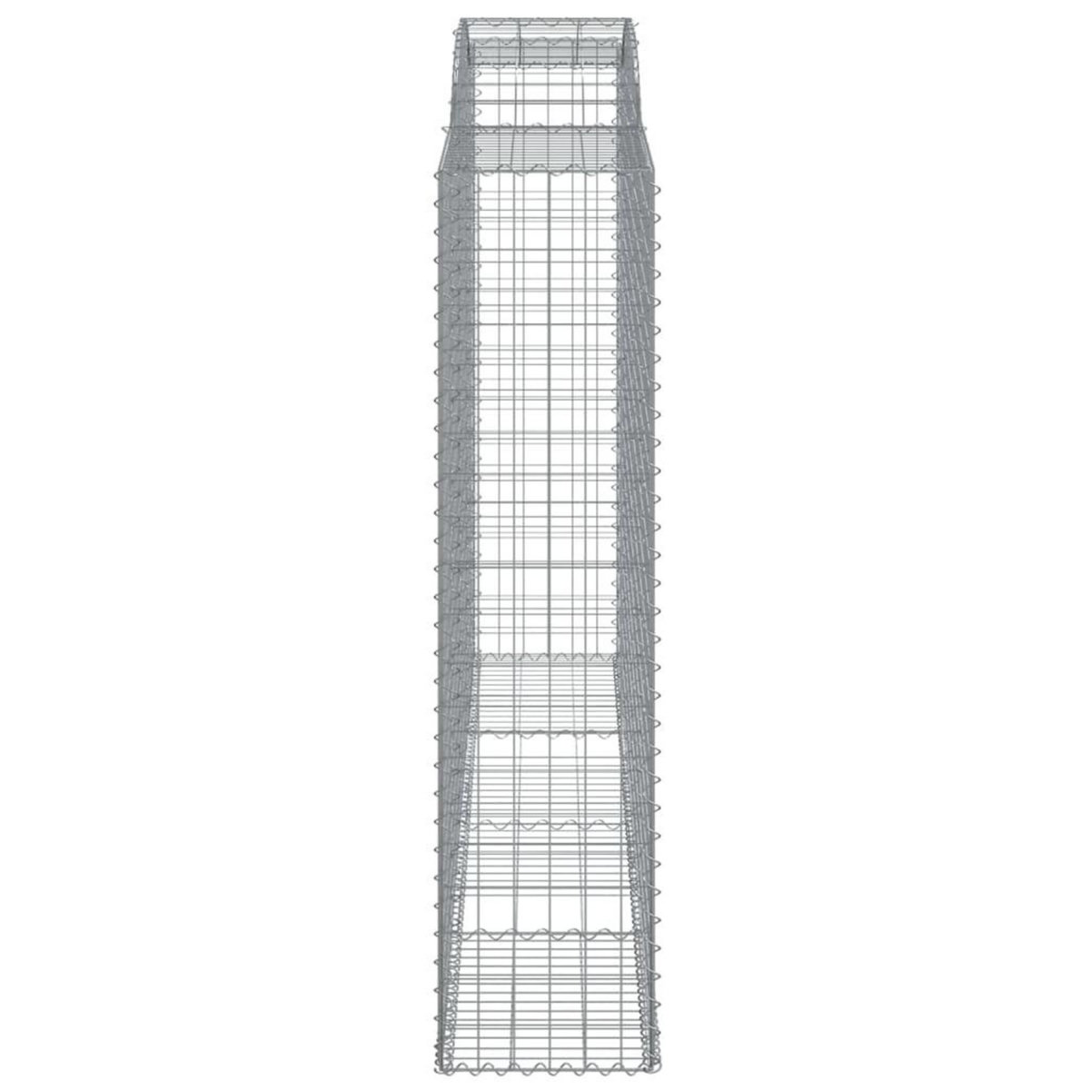 VIDAXL Paniers a gabions arques 8 pcs 300x50x200/220 cm Fer galvanise
