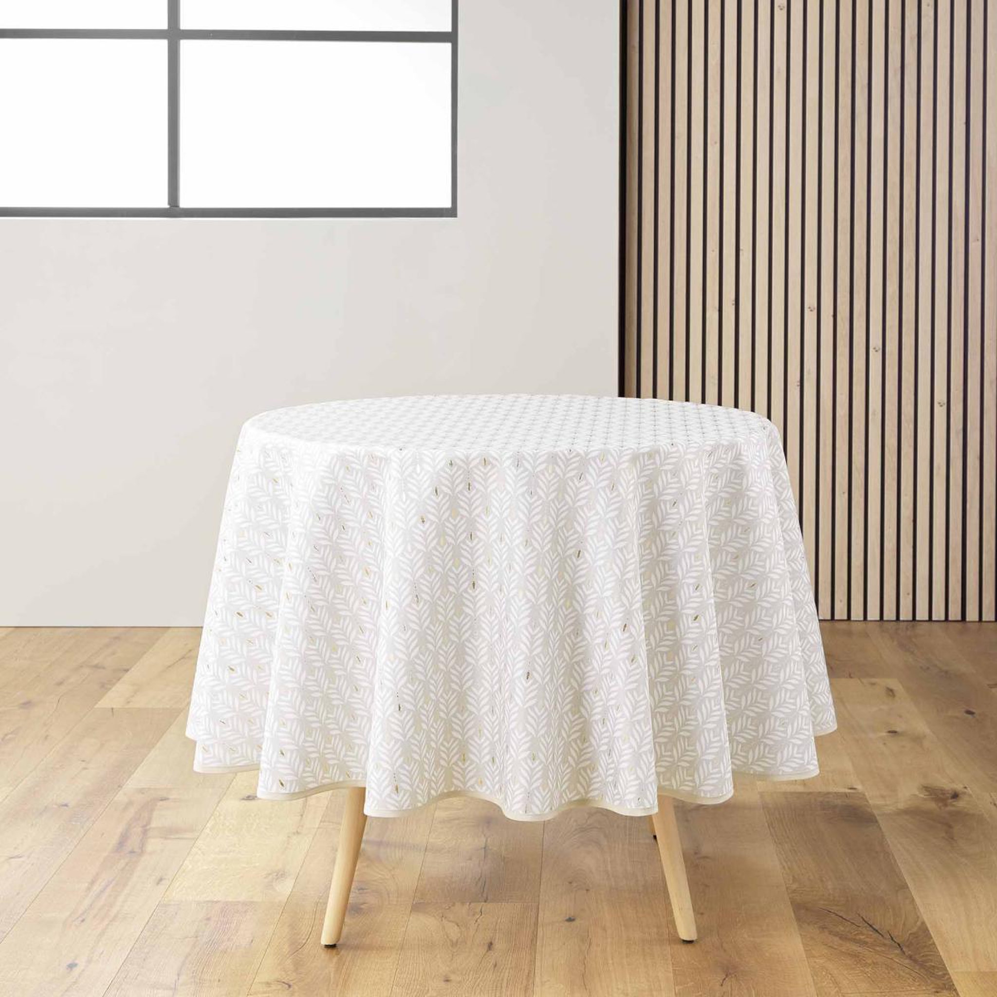 Douceur d'Intérieur Nappe ronde imprimé  piana  180cm naturel