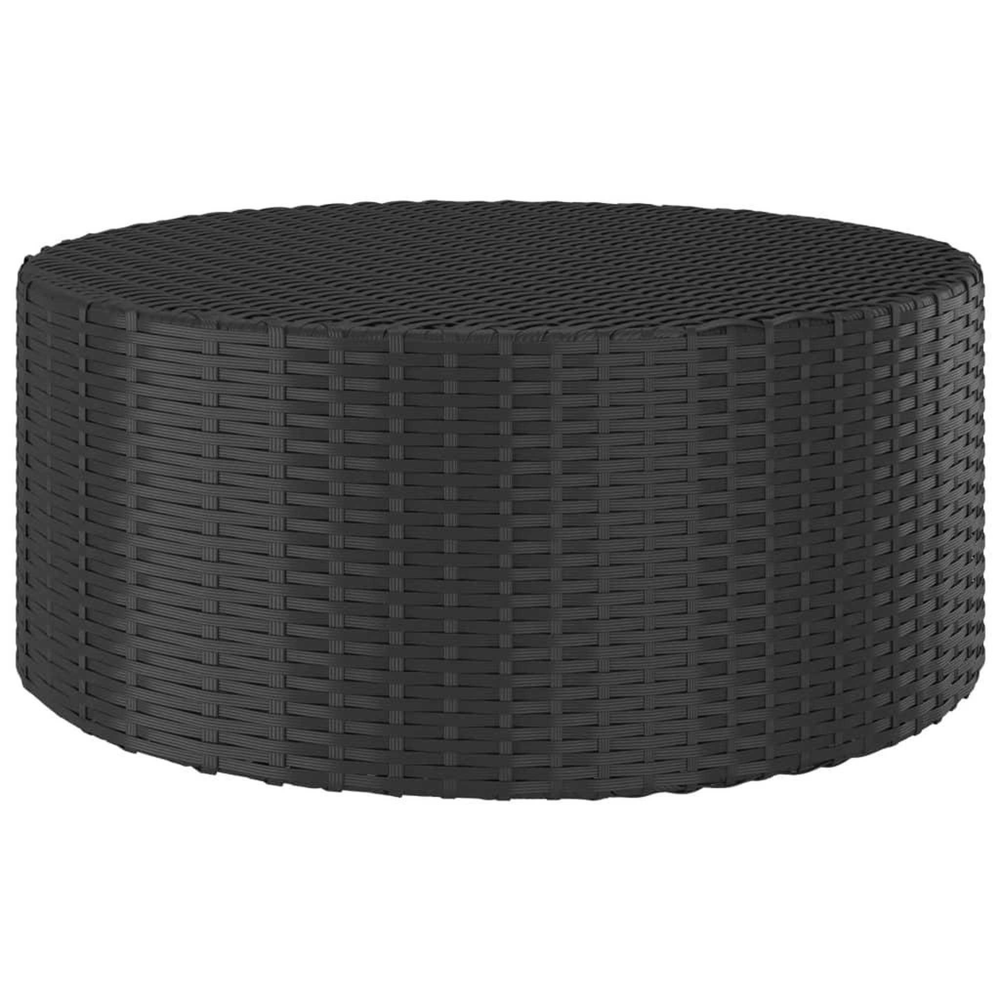Voir la diapositive 1 : VIDAXL Table a the Noir 68x68x30 cm Resine tressee