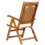 Voir la diapositive 5 : VIDAXL Chaises inclinables lot de 2 avec coussins Teck solide Creme