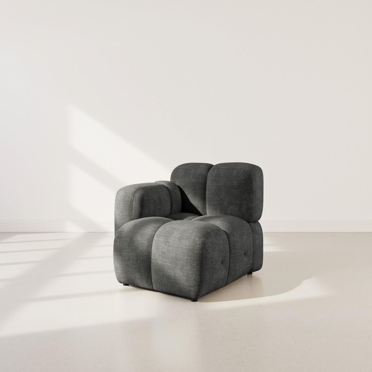 LISA DESIGN Grace - module d'assise gauche en velours texturé