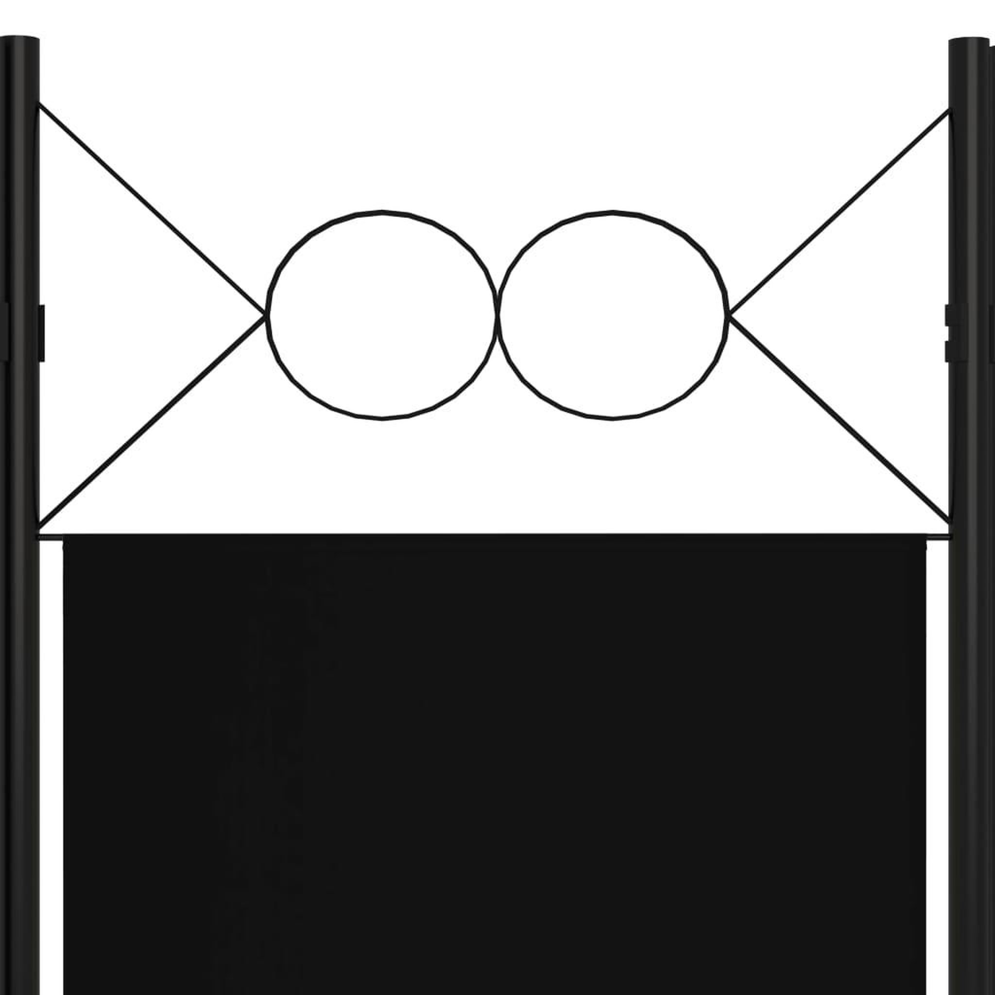 Voir la diapositive 5 : VIDAXL Cloison de separation 4 panneaux Noir 160 x 180 cm