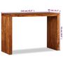 Voir la diapositive 6 : VIDAXL Table console Bois massif avec finition miel 110x40x76 cm
