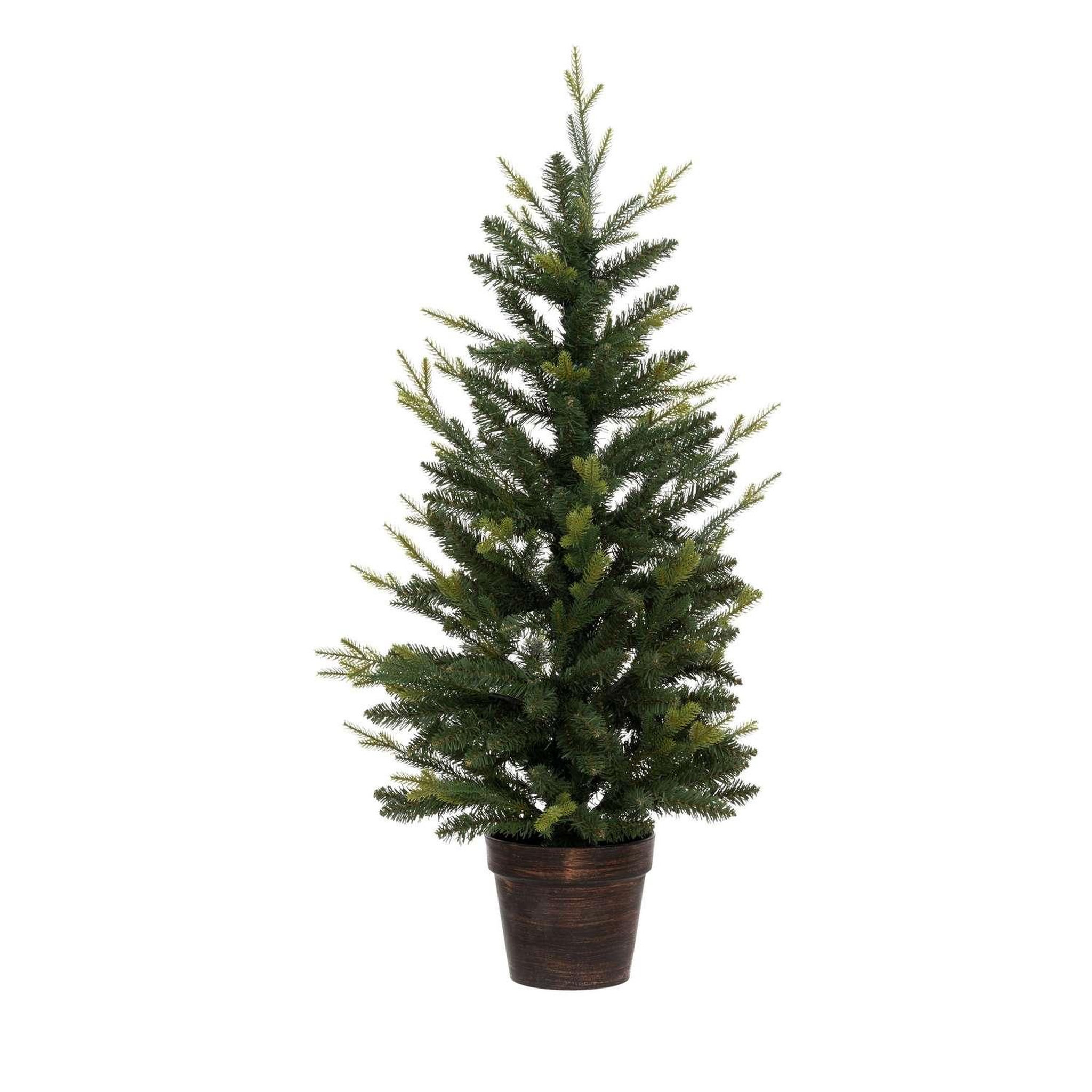 FEERIC LIGHT & CHRISTMAS Sapin de Noël artificiel Helsinki en pot - H. 100 cm - Vert