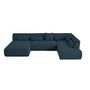 Voir la diapositive 6 : LISA DESIGN Onyx - canapé panoramique d'angle droit - 7 places - en tissu mailles 3d