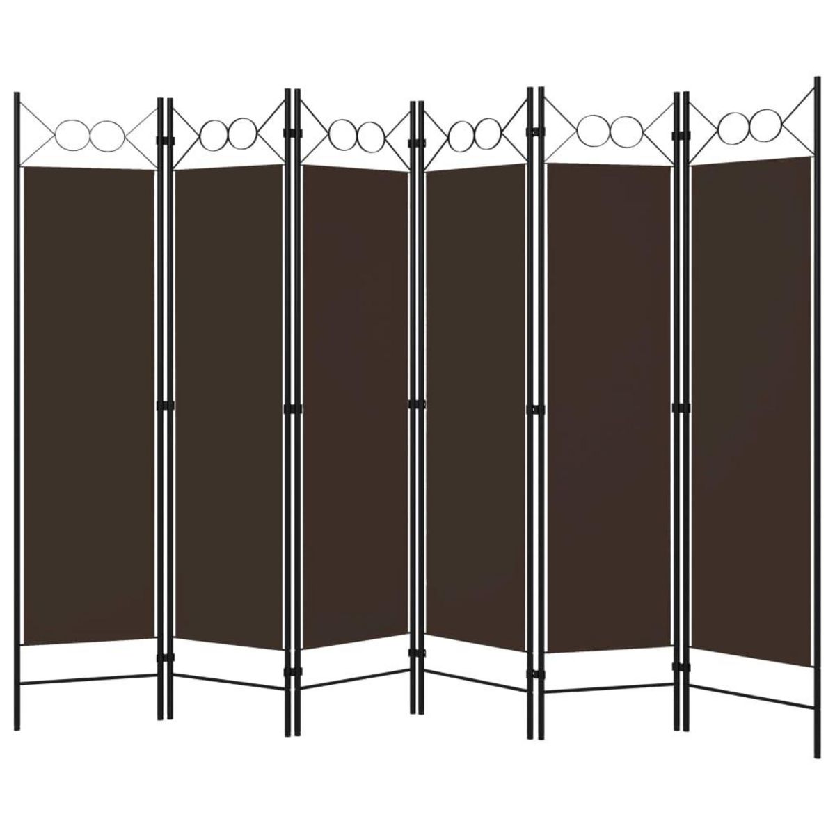 VIDAXL Cloison de separation 6 panneaux Marron 240x180 cm