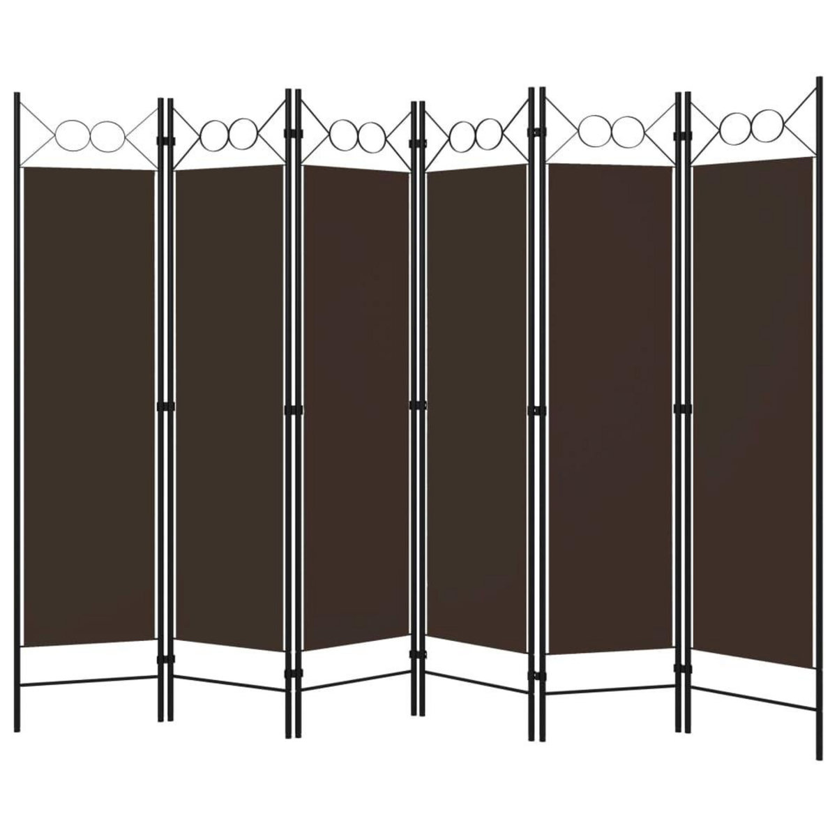VIDAXL Cloison de separation 6 panneaux Marron 240x180 cm