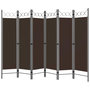 Voir la diapositive 2 : VIDAXL Cloison de separation 6 panneaux Marron 240x180 cm