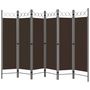 Voir la diapositive 2 : VIDAXL Cloison de separation 6 panneaux Marron 240x180 cm