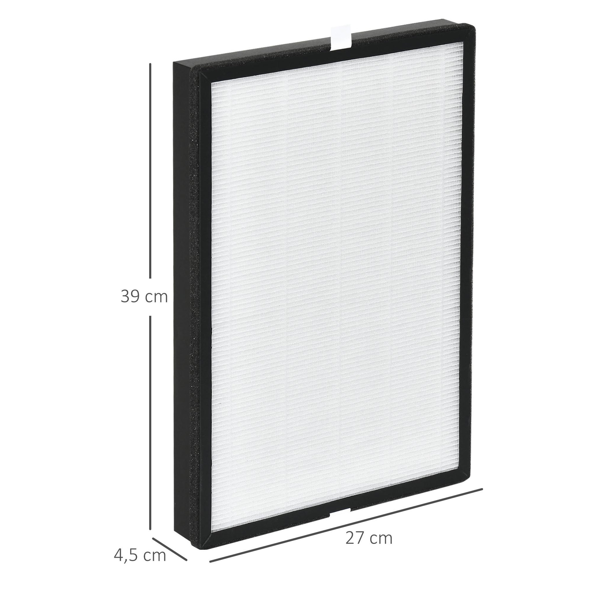 Voir la diapositive 3 : HOMCOM HOMCOM Filtre pour purificateur d'air réf. 823-019 - filtre 3 en 1 avec filtre à charbon actif, filtre HEPA - blanc noir