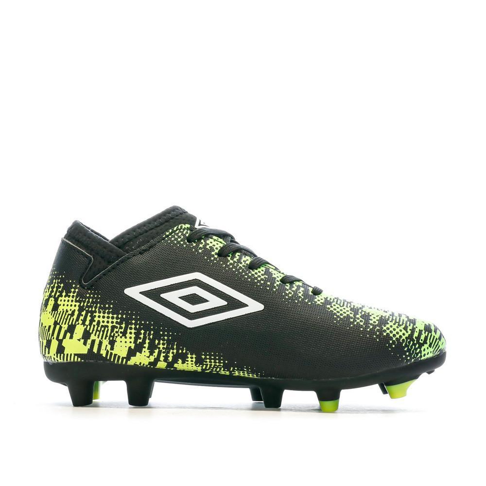 Voir la diapositive 2 : UMBRO Chaussures football Noir/Jaune Garçon Umbro Form Net