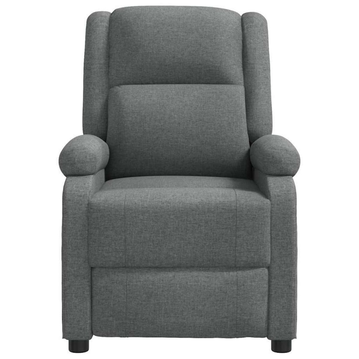 VIDAXL Fauteuil de massage Gris fonce Tissu