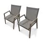 Voir la diapositive 2 : Paris Prix Lot de 2 Fauteuils de Jardin Empilables  Floride  86cm Quartz