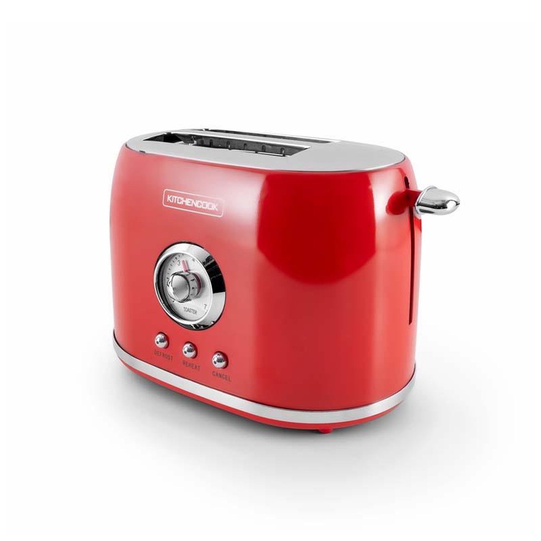 Voir la diapositive 3 : KITCHENCOOK Grille pain style rétro double fentes retro toast rouge kitchencook