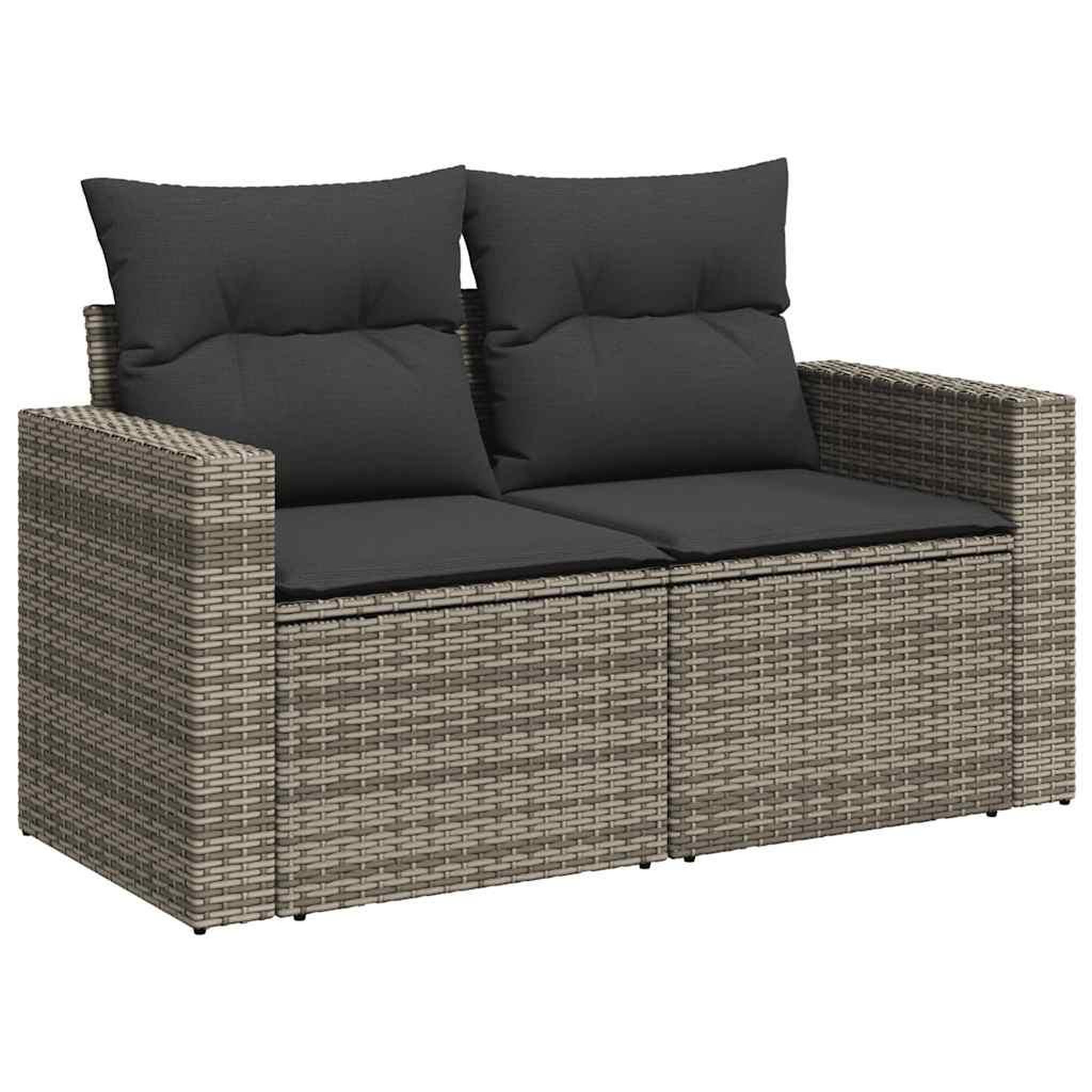 Voir la diapositive 3 : VIDAXL Salon de jardin avec coussins 10 pcs gris clair resine tressee