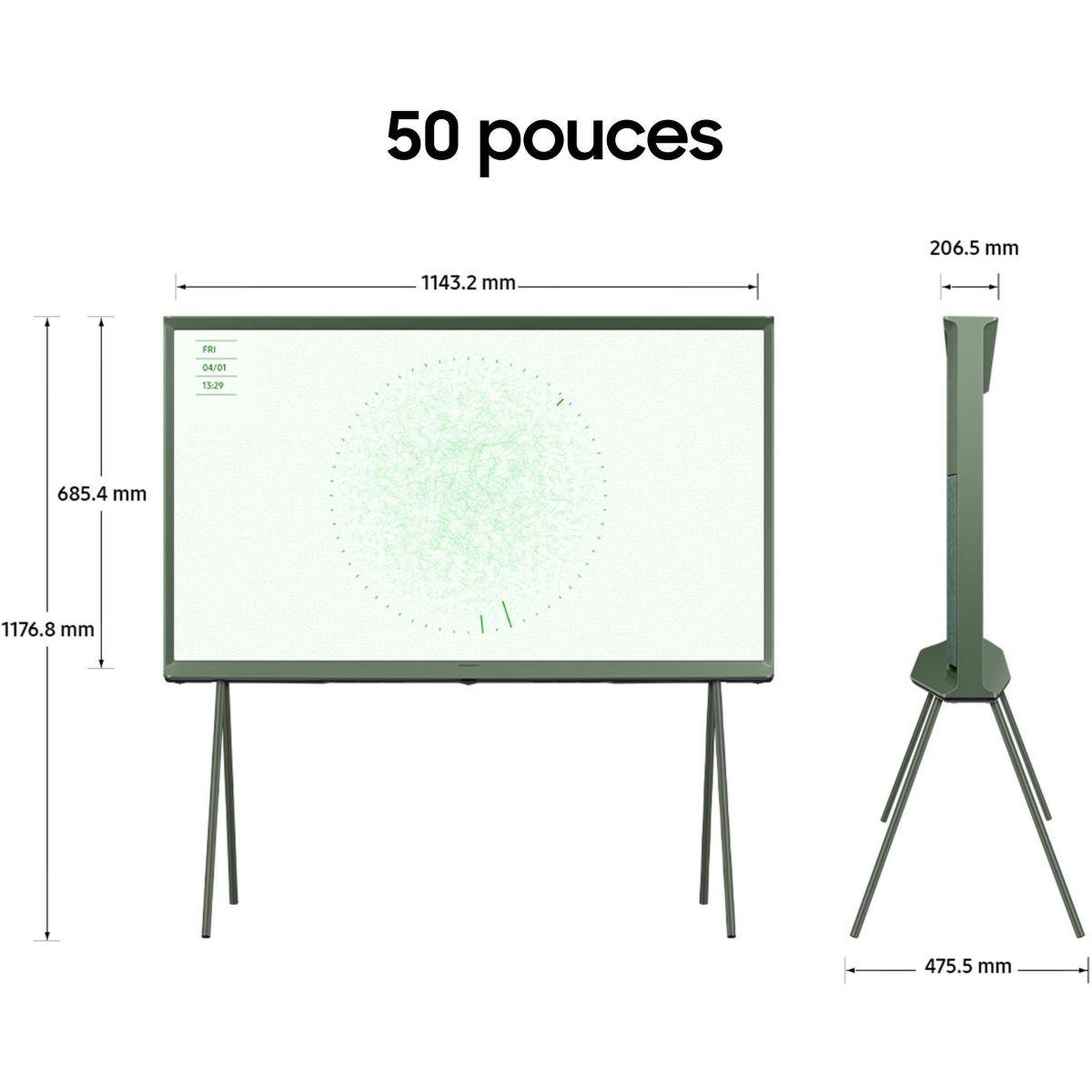 Voir la diapositive 3 : Samsung Tv qled the serif tq50ls01d vert 2024