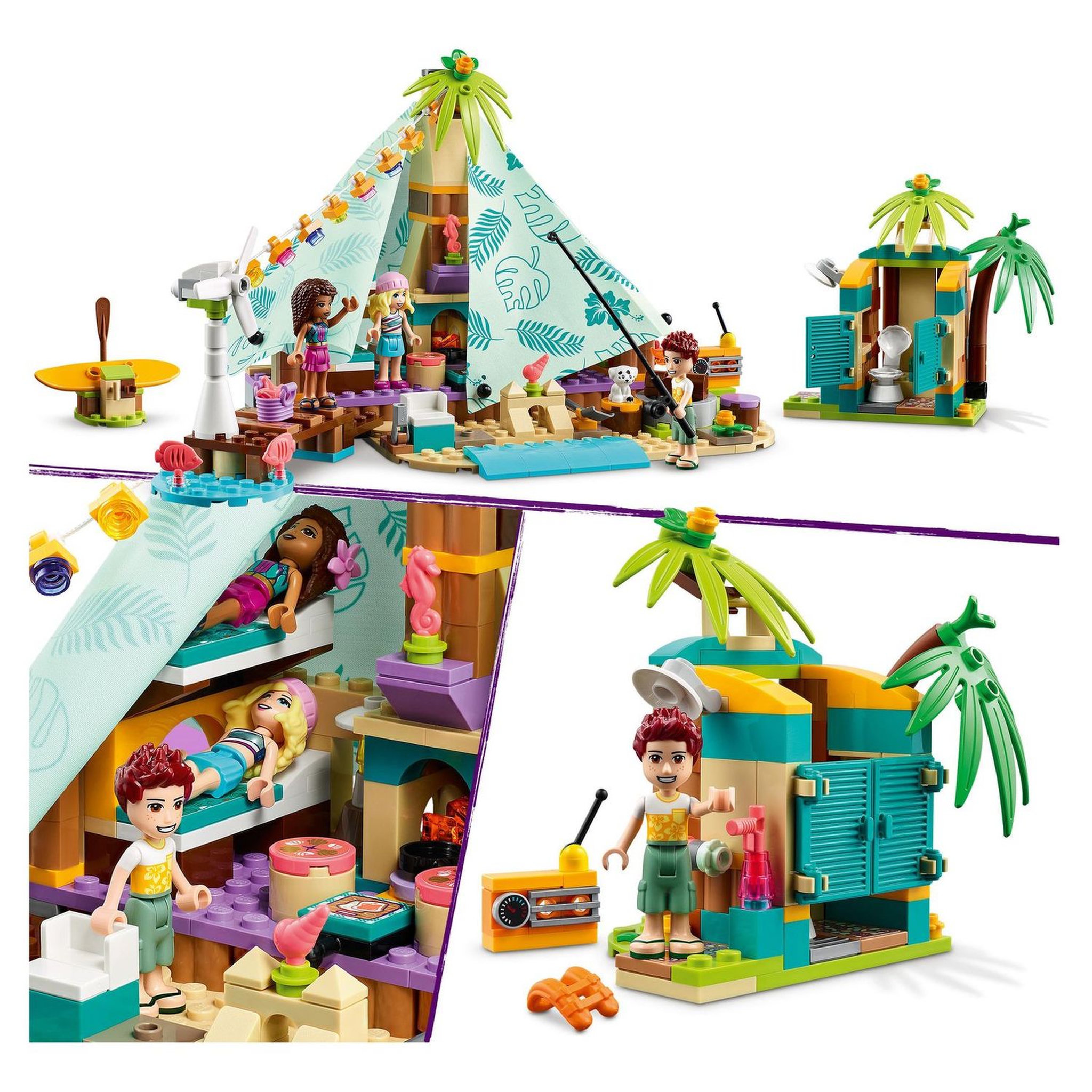 Voir la diapositive 5 : LEGO Friends 41700 Camping Glamour à La Plage, Jouet pour Filles et Garçons dès 6 ans