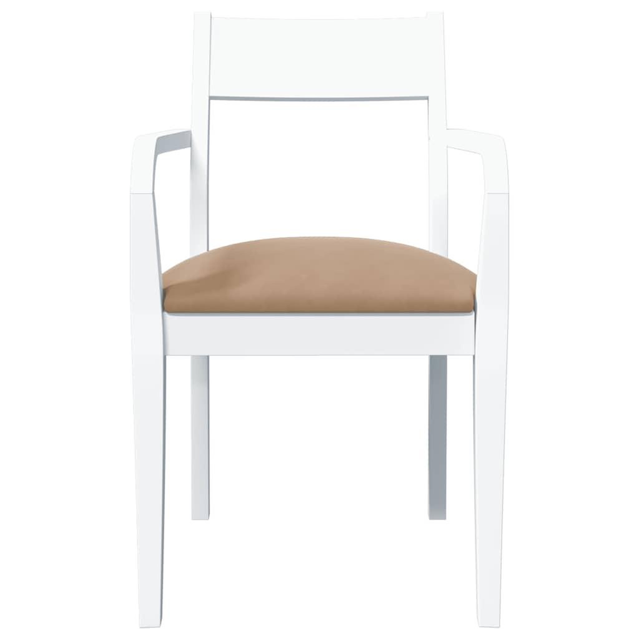 Voir la diapositive 5 : VIDAXL Chaises a manger coussins 2 pcs blanc bois massif caoutchouc