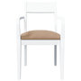 Voir la diapositive 5 : VIDAXL Chaises a manger coussins 2 pcs blanc bois massif caoutchouc