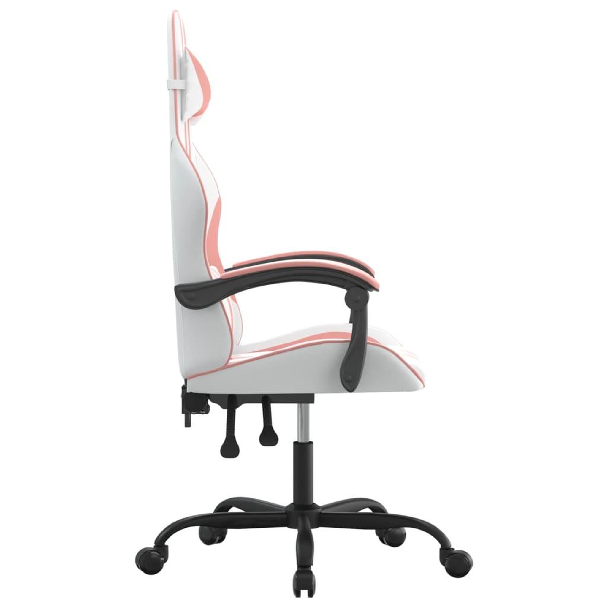Voir la diapositive 4 : VIDAXL Chaise de jeu Blanc et rose Similicuir