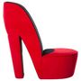 Voir la diapositive 2 : VIDAXL Chaise en forme de talon haut rouge velours