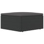 Voir la diapositive 5 : VIDAXL Tabouret de jardin avec coussin noir resine tressee