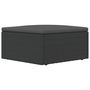 Voir la diapositive 5 : VIDAXL Tabouret de jardin avec coussin noir resine tressee