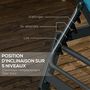 Voir la diapositive 4 : OUTSUNNY Bain de soleil transat inclinable 5 positions - tétière, 2 roulettes - alu. textilène bleu