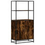 Voir la diapositive 2 : VIDAXL Buffet haut chene fume 68x35x139 cm bois d'ingenierie metal