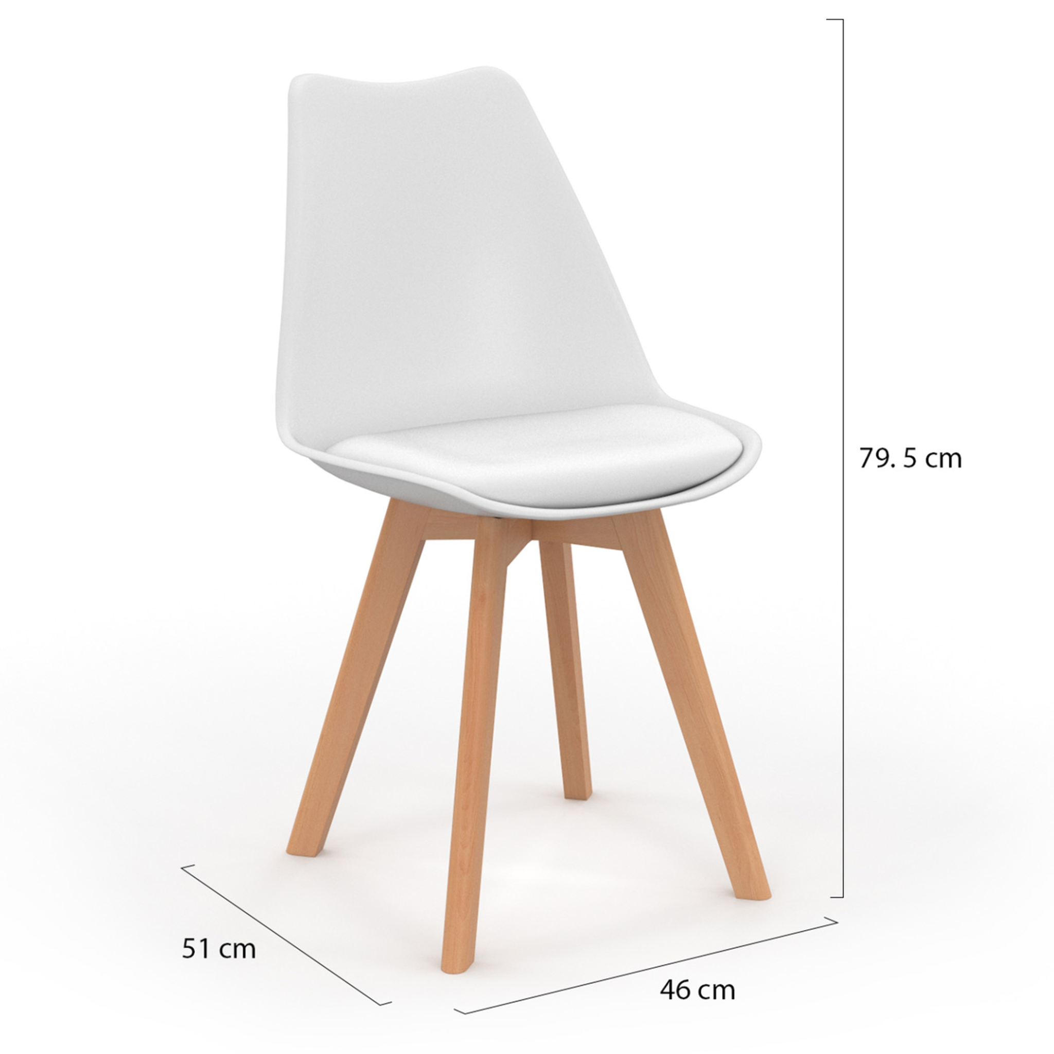 Voir la diapositive 5 : ID MARKET Lot de 4 chaises scandinaves sara mix color gris foncé, gris clair, blanc et bleu