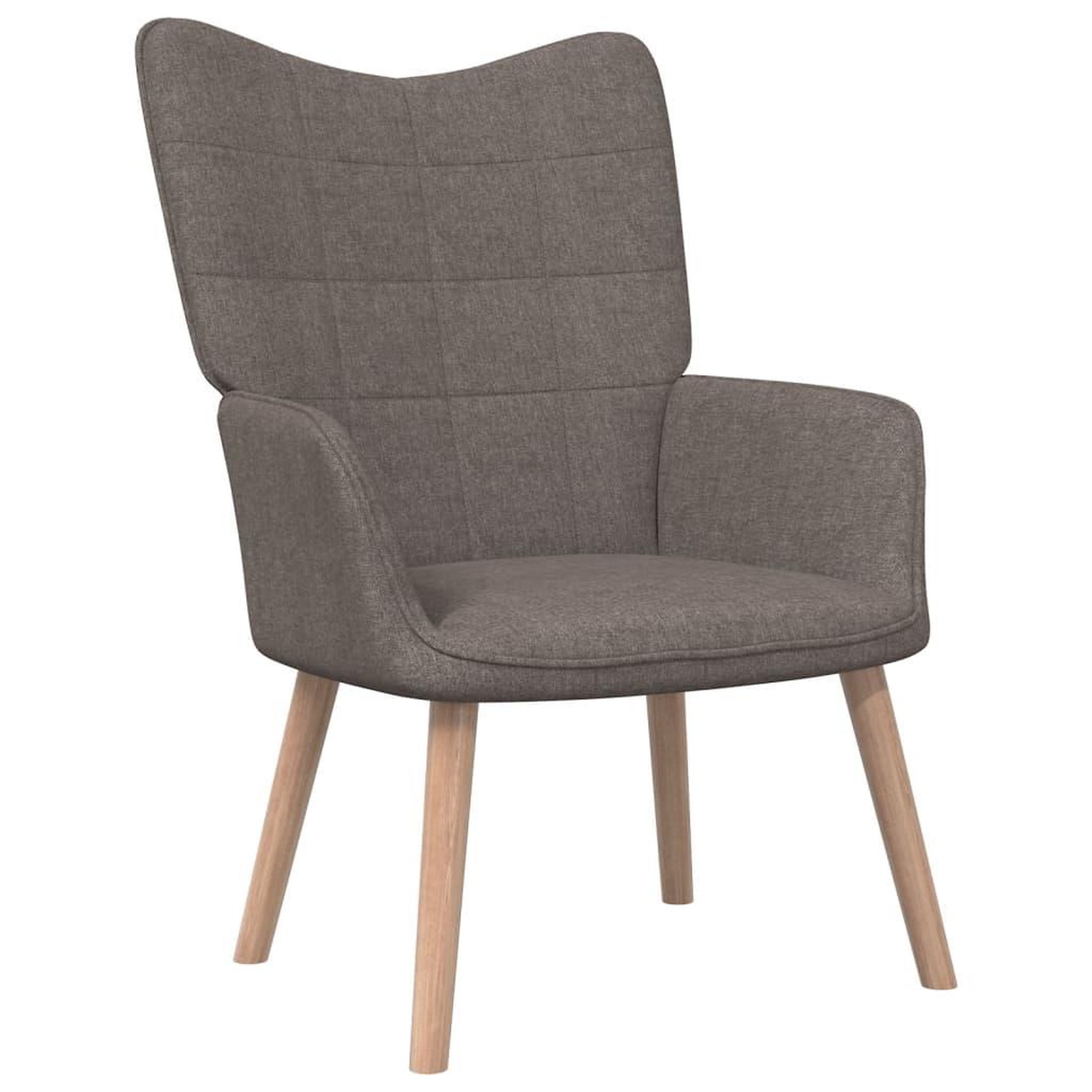 Voir la diapositive 2 : VIDAXL Chaise de relaxation Taupe Tissu