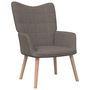 Voir la diapositive 2 : VIDAXL Chaise de relaxation Taupe Tissu