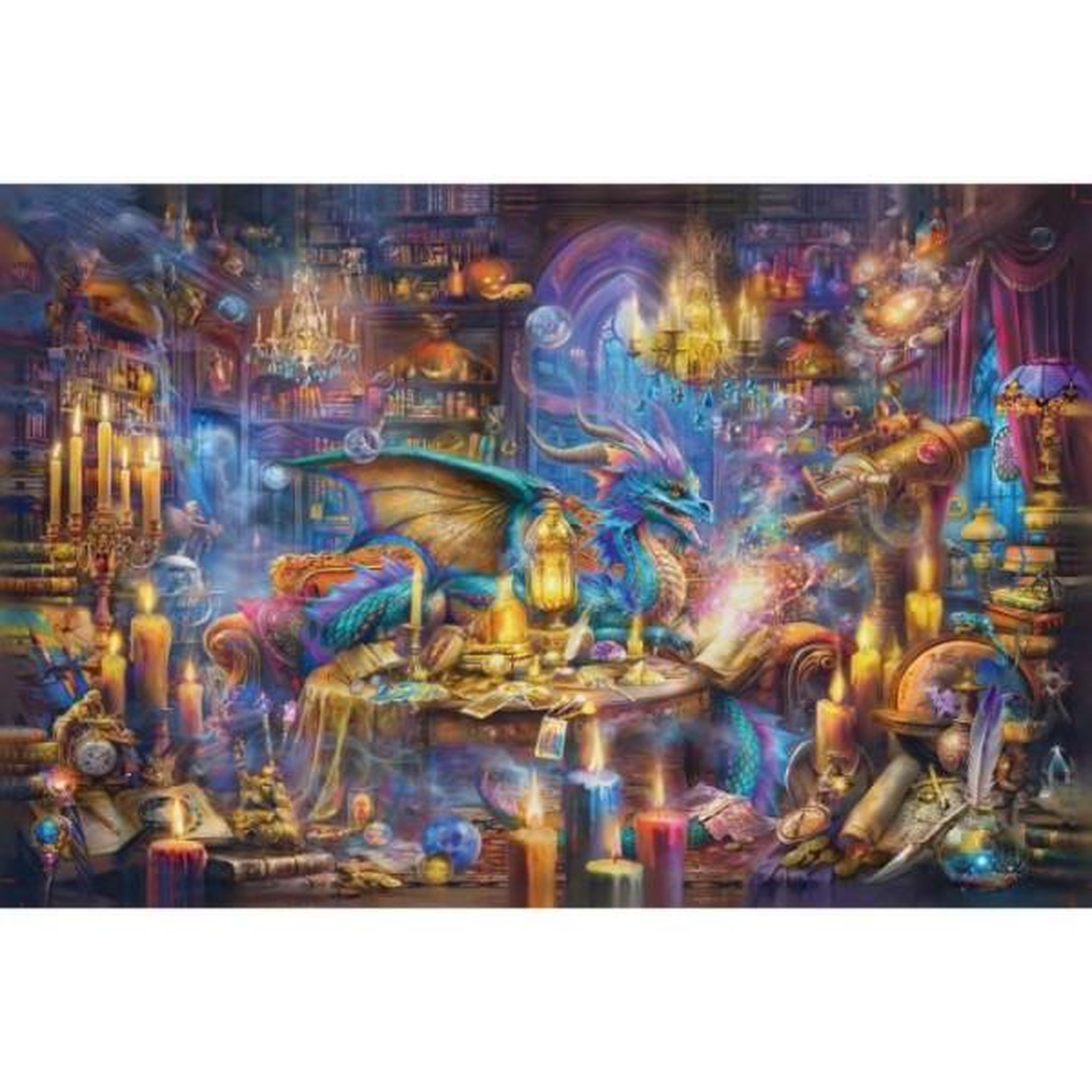 Voir la diapositive 3 : RAVENSBURGER Puzzle 3000 p la bibliotheque des savoirs enchantés