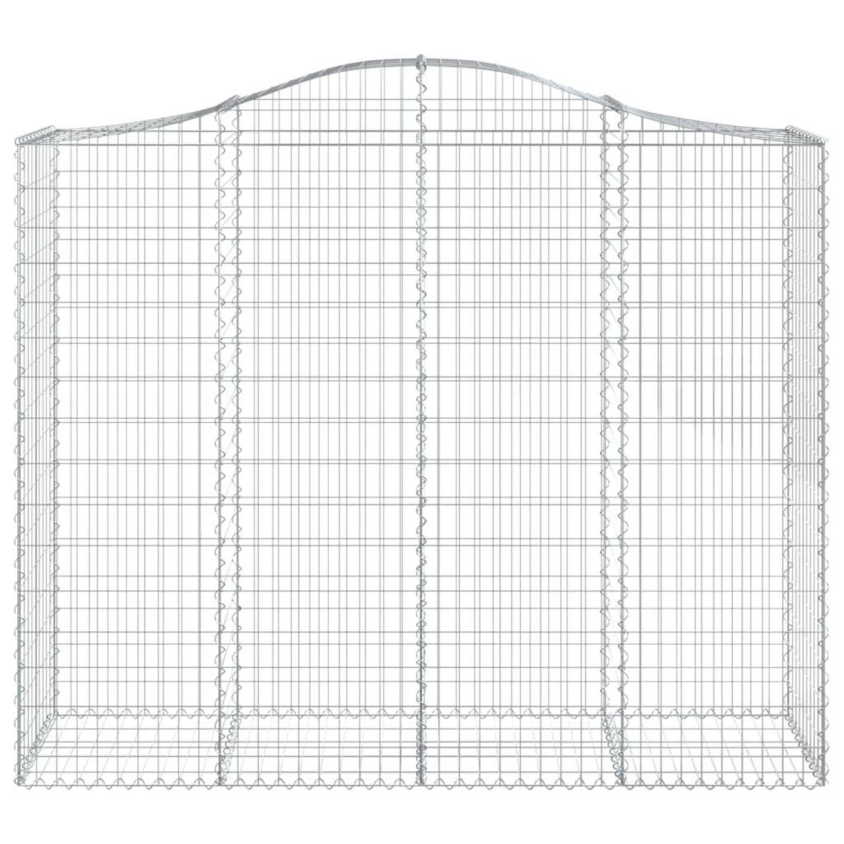 VIDAXL Paniers a gabions arques 12 pcs 200x50x160/180 cm Fer galvanise