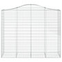Voir la diapositive 4 : VIDAXL Paniers a gabions arques 12 pcs 200x50x160/180 cm Fer galvanise