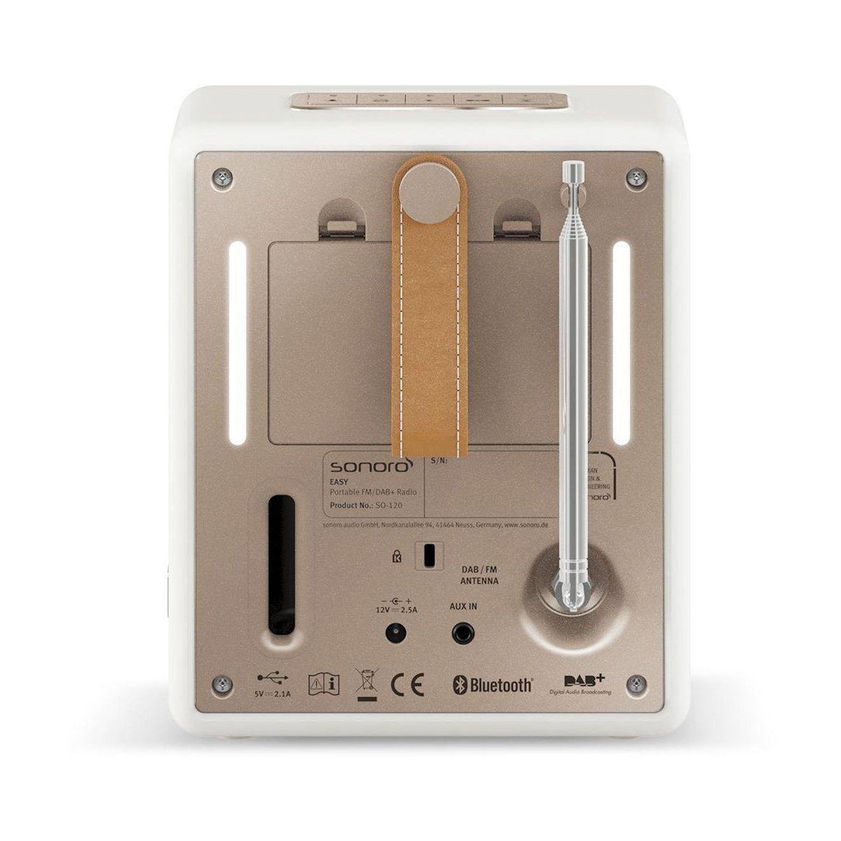 SONORO Radio réveil EASY Blanc (mat) - rosé