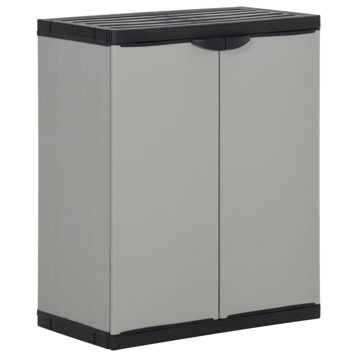 VIDAXL Armoire a dechets de jardin Gris et noir 68x40x85 cm PP