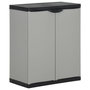Voir la diapositive 1 : VIDAXL Armoire a dechets de jardin Gris et noir 68x40x85 cm PP