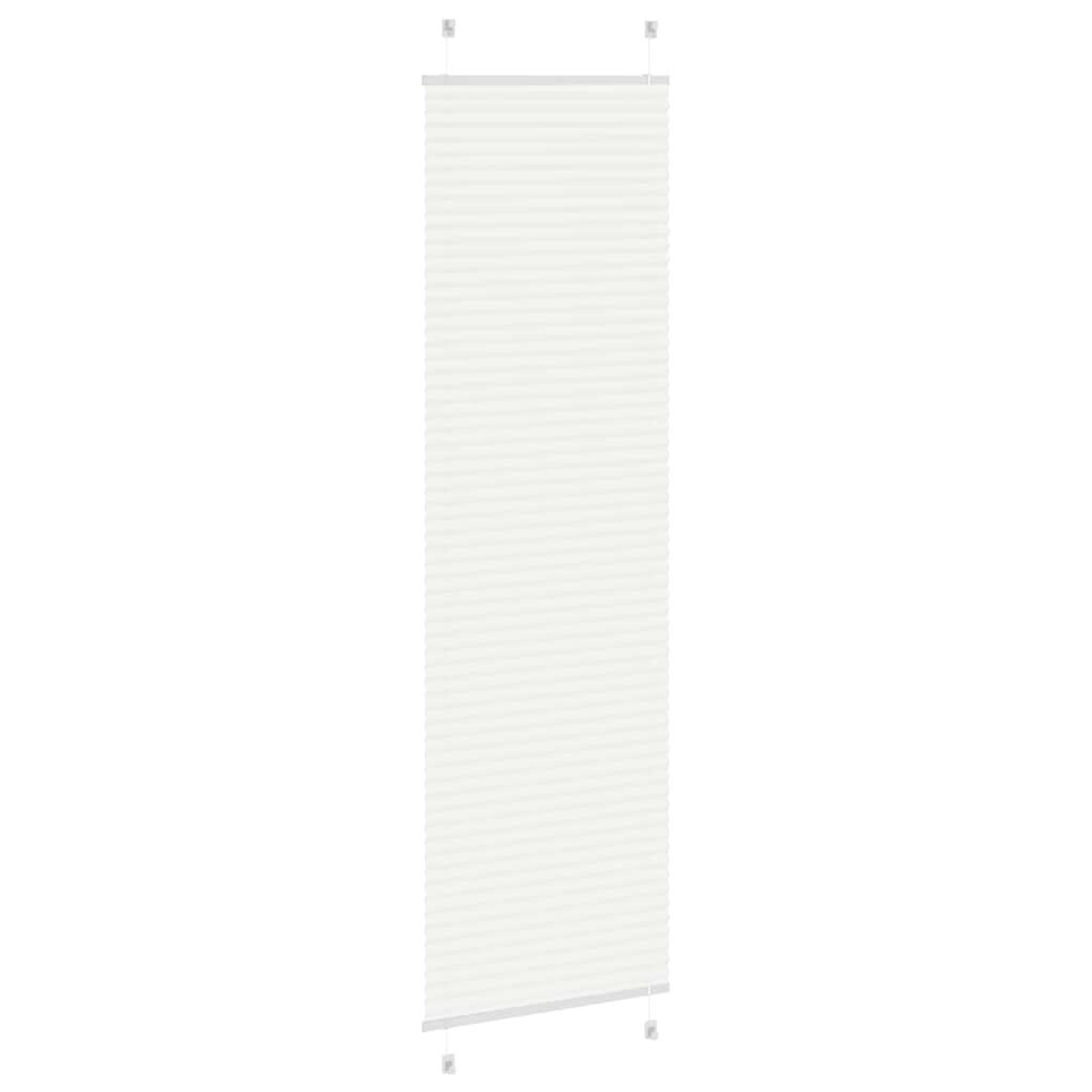 Voir la diapositive 4 : VIDAXL Store plisse blanc 55x200 cm largeur du tissu 54,4 cm polyester