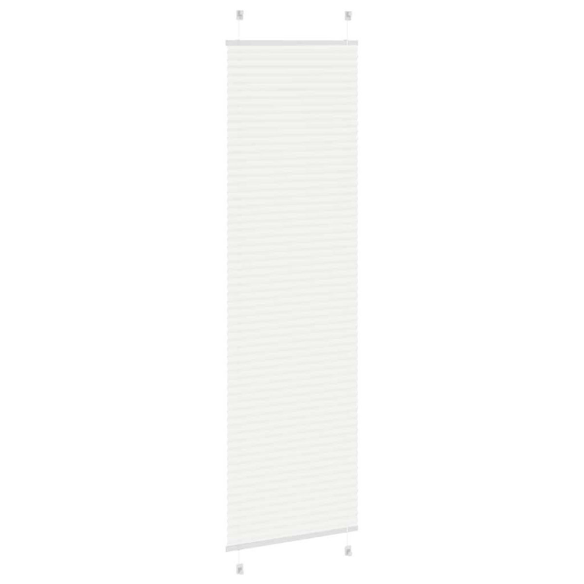 VIDAXL Store plisse blanc 55x200 cm largeur du tissu 54,4 cm polyester