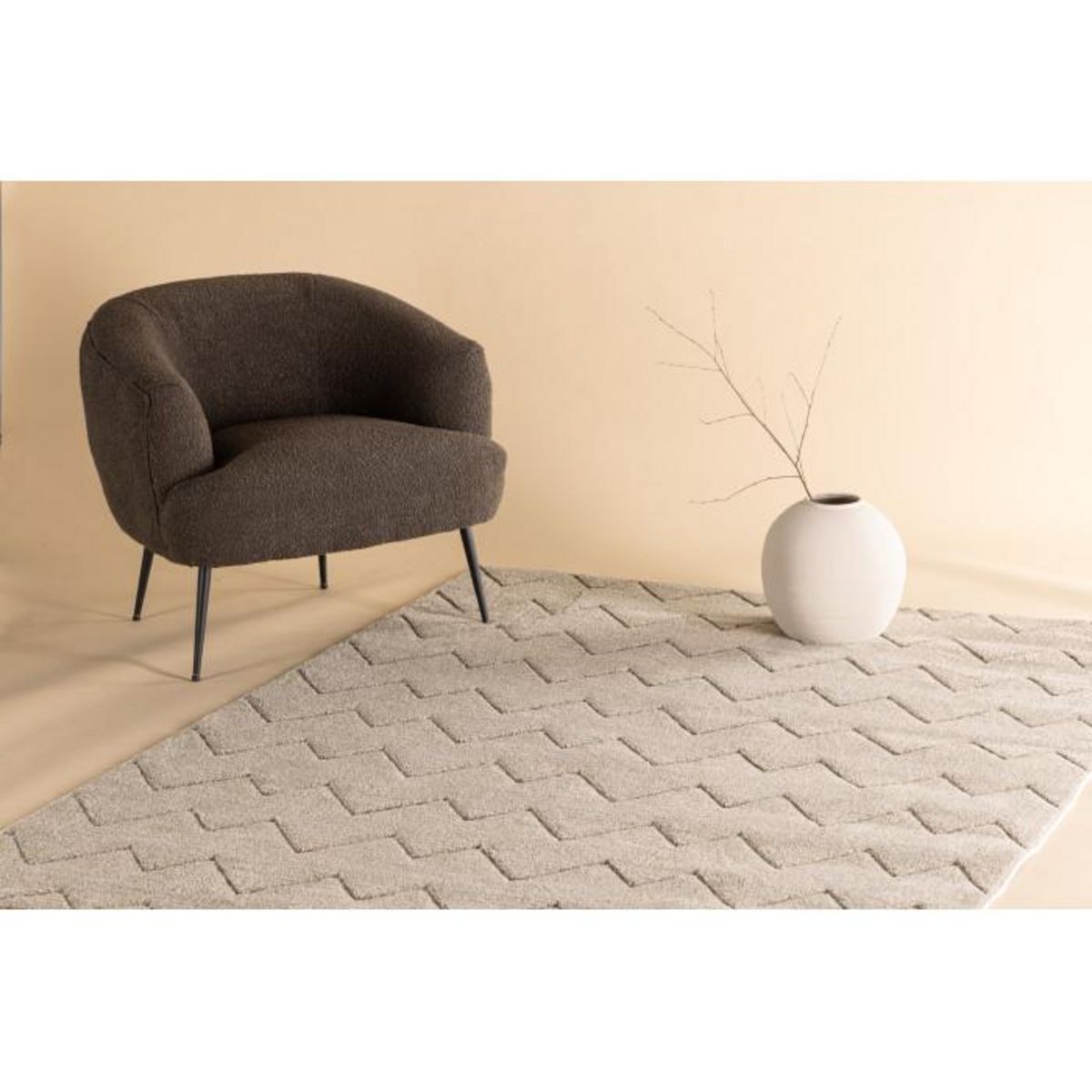 Paris Prix Tapis Déco  Fia  160x230cm Marron