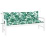 Voir la diapositive 3 : VIDAXL Coussins de banc de jardin lot de 2 motif de feuilles