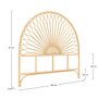 Voir la diapositive 4 : Rendez vous déco Tête de lit en rotin naturel 140 cm - Alan