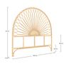 Voir la diapositive 4 : Rendez vous déco Tête de lit en rotin naturel 140 cm - Alan