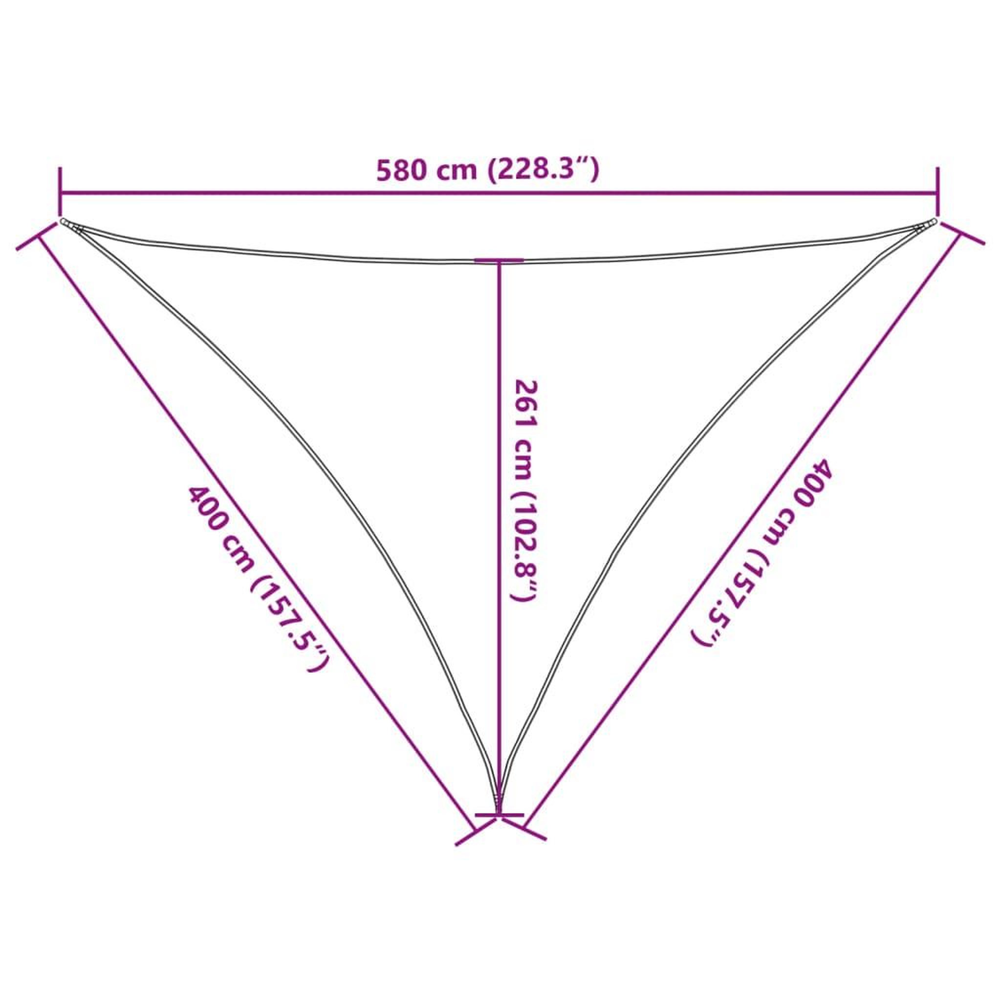 Voir la diapositive 6 : VIDAXL Voile d'ombrage 160 g/m^2 Noir 4x4x5,8 m PEHD