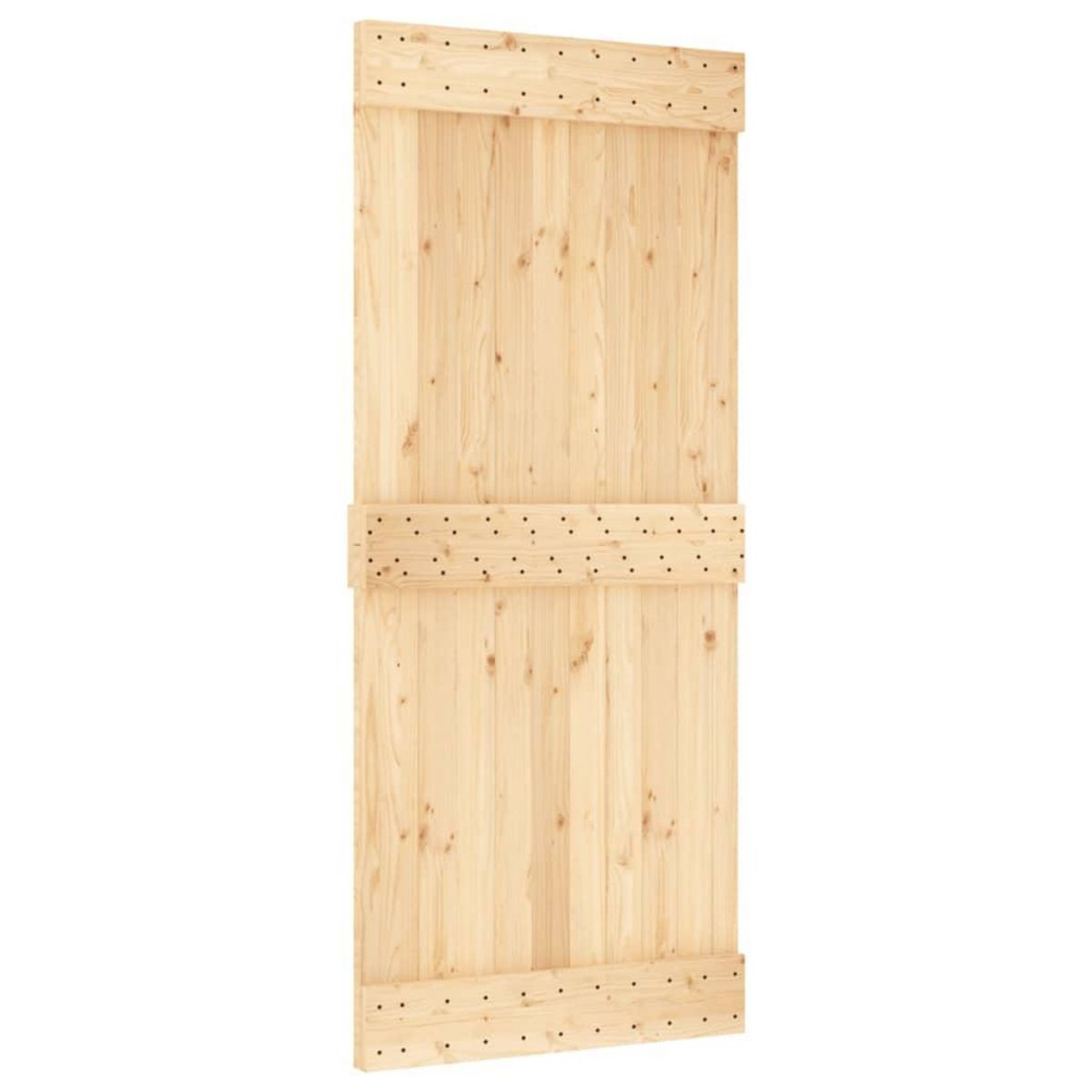 VIDAXL Porte coulissante et kit de quincaillerie 90x210 cm pin massif