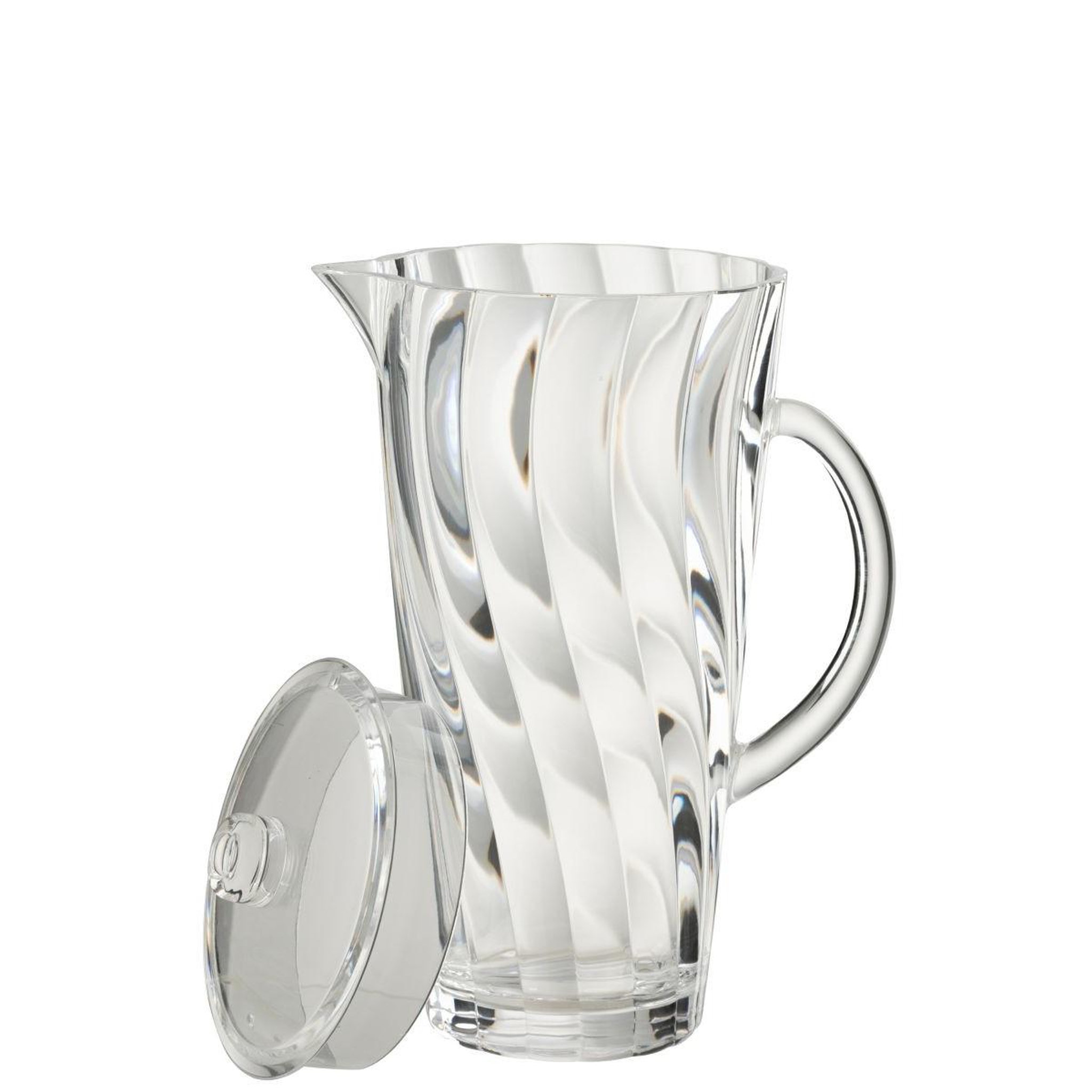 Voir la diapositive 2 : J-LINE Carafe réutilisable  vague  2,32l transparent