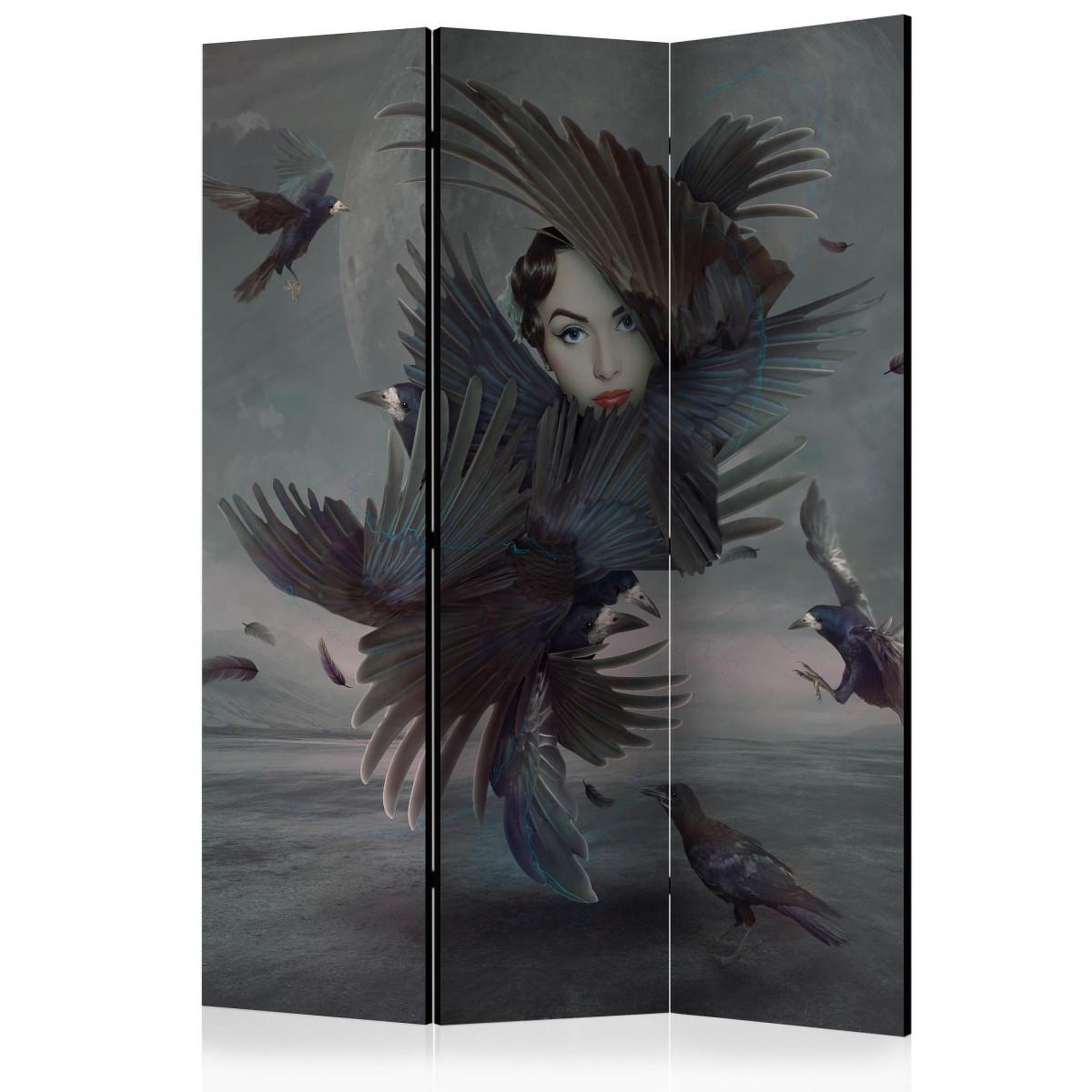 Paris Prix Paravent 3 volets  covered in feathers  135x172cm