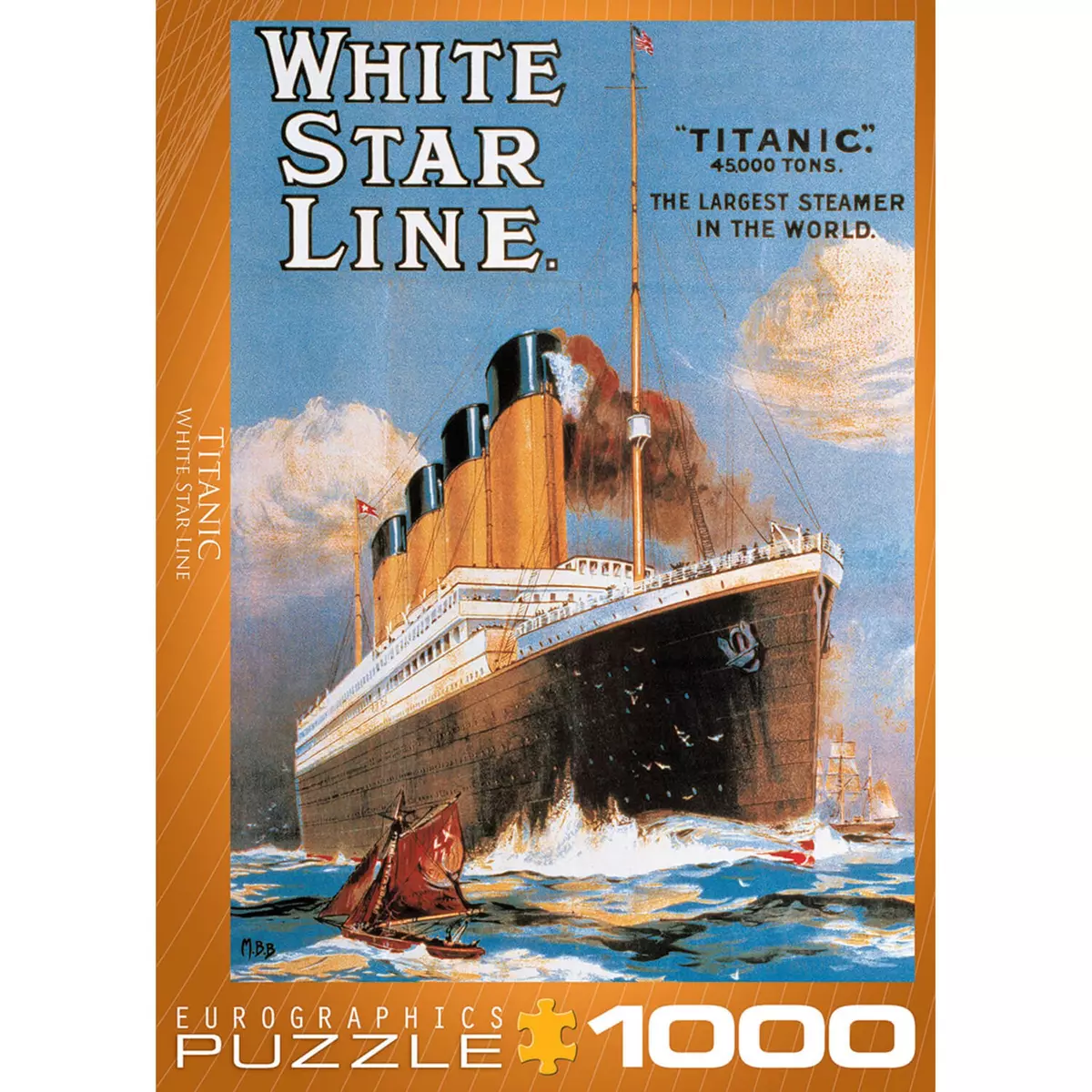 Eurographics Puzzle 1000 pièces : Titanic, White Star Line